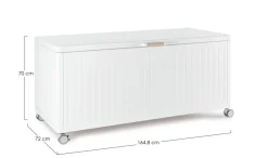 Outlet Bizzotto BAULE P.CUSC. C-RUOTE OCEAN BIANCO