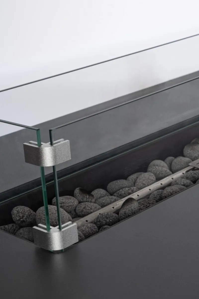 Bizzotto CAMINO A GAS WOLKE GRIGIO SCURO 109X59