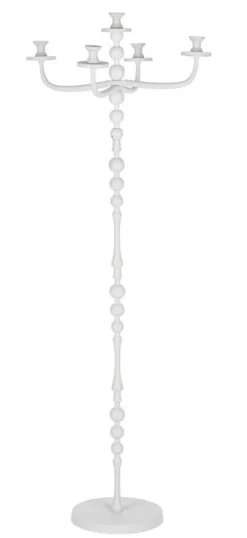 New Bizzotto CANDELABRO RIDHI 5FUOCHI BIANCO H152