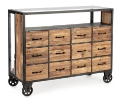 Discount Bizzotto CASSETTIERA 12C MINDIL C-RUOTE H95,5