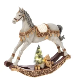 Discount Bizzotto CAVALLINO A DONDOLO EDWYN ORO-ROSSO H29