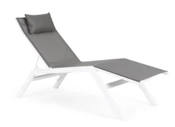 New Bizzotto CHAISE LONGUE IN ALLUMINIO BIANCO JX11 - KRION