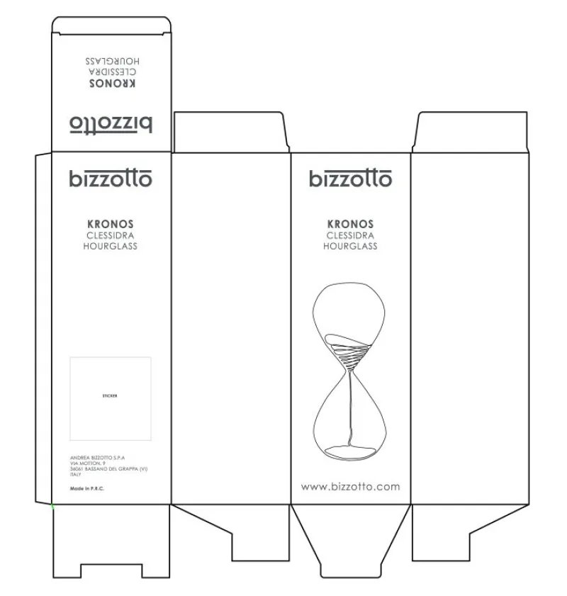 Outlet Bizzotto CLESSIDRA KRONOS TRASPARENT-BIANCO H38,3