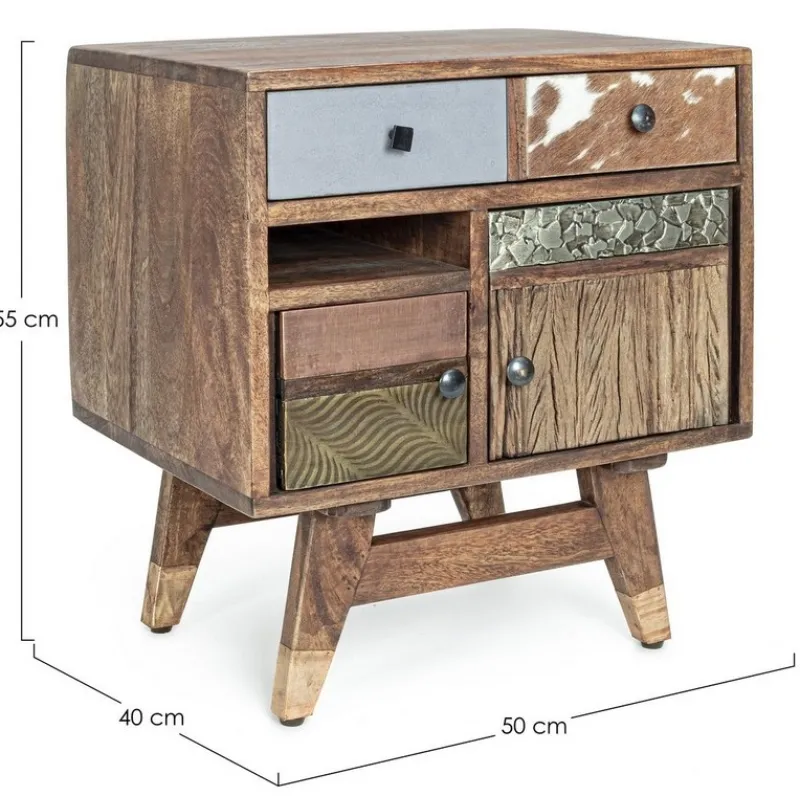 Hot Bizzotto COMODINO IN LEGNO - DHAVAL