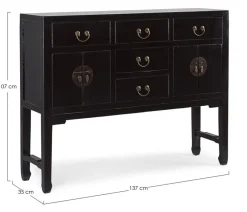 Bizzotto CONSOLLE IN LEGNO NERO - JINAN