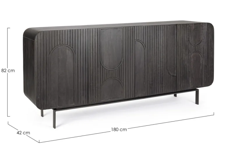 Online Bizzotto CREDENZA 4 ANTE IN LEGNO - ORISSA