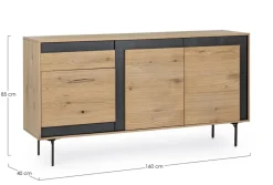 New Bizzotto CREDENZA 1 CASSETTO IN LEGNO - STANWOOD