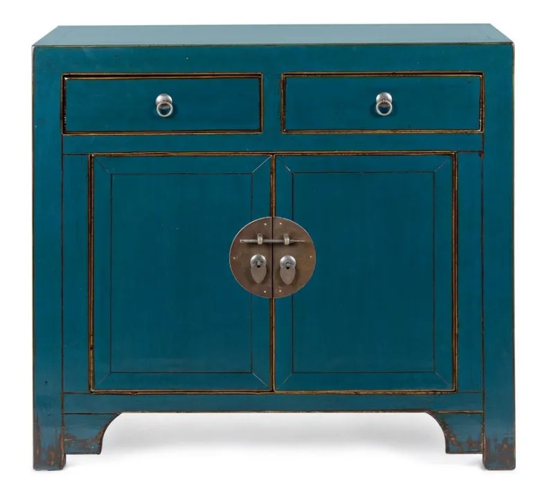 Outlet Bizzotto CREDENZA IN LEGNO BLU- JINAN