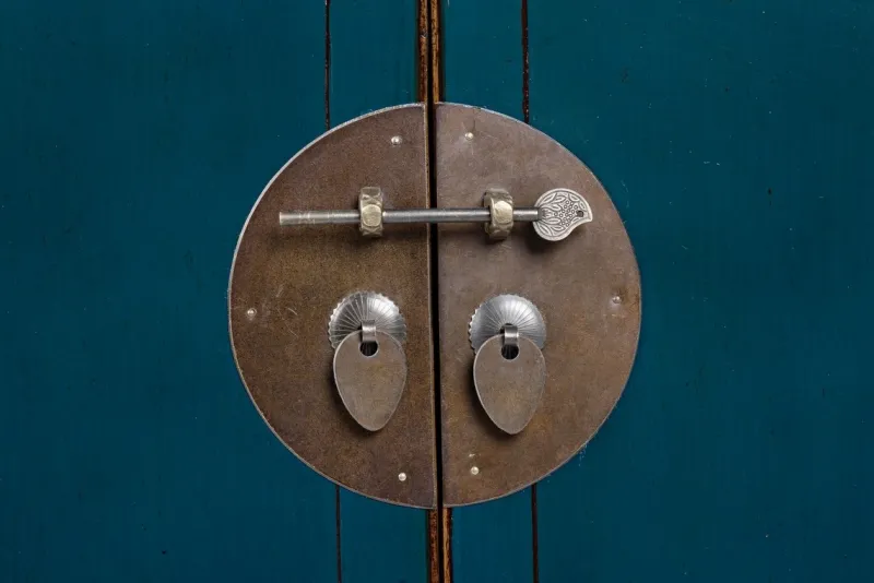 Outlet Bizzotto CREDENZA IN LEGNO BLU- JINAN