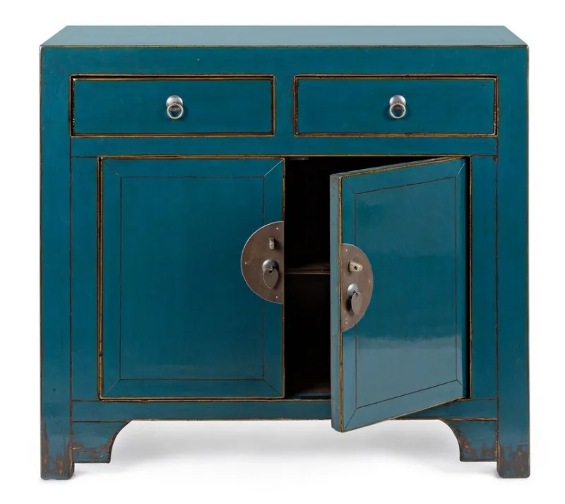 Outlet Bizzotto CREDENZA IN LEGNO BLU- JINAN