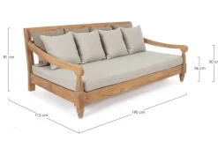 Clearance Bizzotto DAYBED C-C BALI NATURAL - FSC