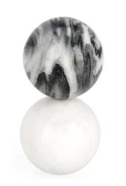 Clearance Bizzotto DECORAZ KANDY SFERE MARMO GRIG BIANC H18