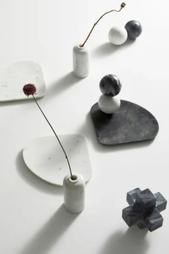 Clearance Bizzotto DECORAZ KANDY SFERE MARMO GRIG BIANC H18