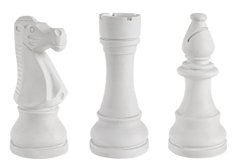 Outlet Bizzotto DECORAZIONE CHESS 3FIGURE BIANCO ASS3