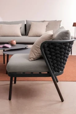 New Bizzotto DIVANO 2 POSTI ANTRACITE QS22/GRAPHITE - HARLOW