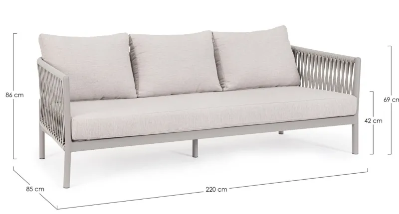 Hot Bizzotto DIVANO 3 POSTI MOON WG24 - FLORENCIA