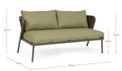 New Bizzotto DIVANO 2 POSTI OLIV QS24 - HARLOW