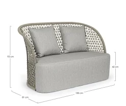 Online Bizzotto DIVANO CON CUSCINI SABBIA - CUYEN