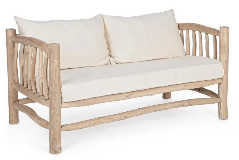 New Bizzotto DIVANO CON CUSCINO IN TEAK - SAHEL