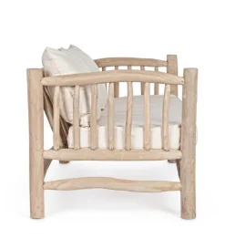New Bizzotto DIVANO CON CUSCINO IN TEAK - SAHEL