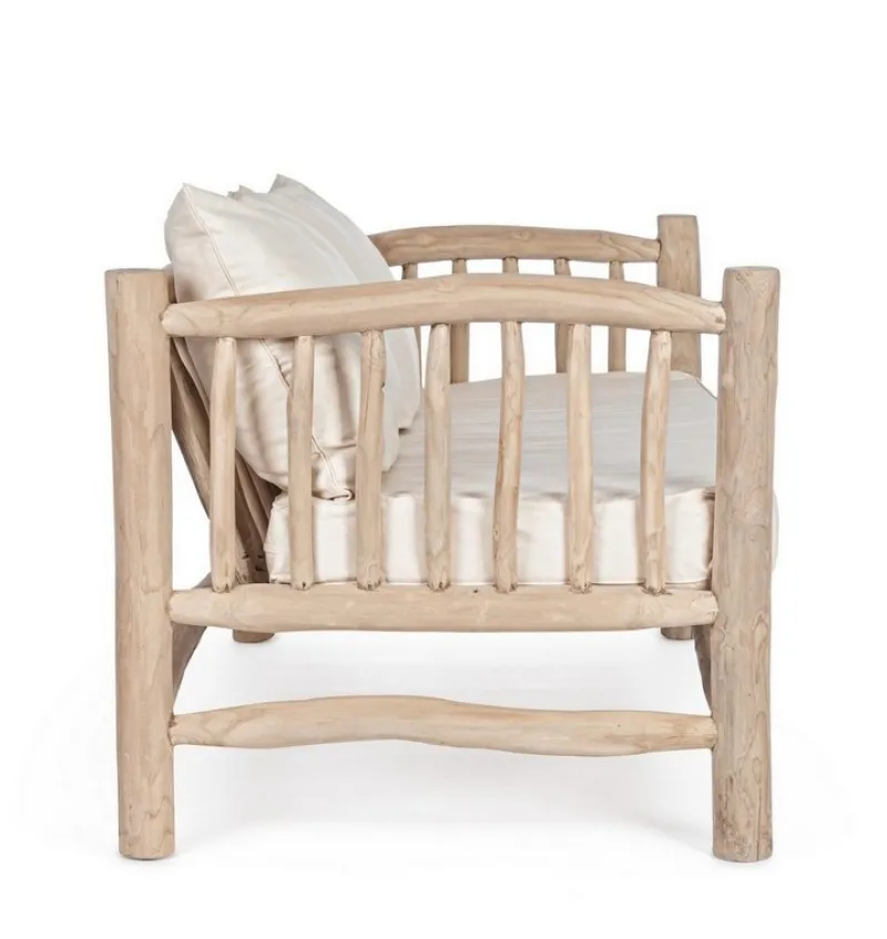 New Bizzotto DIVANO CON CUSCINO IN TEAK - SAHEL