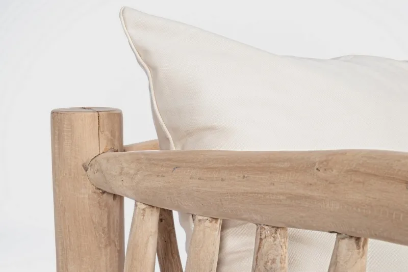 New Bizzotto DIVANO CON CUSCINO IN TEAK - SAHEL
