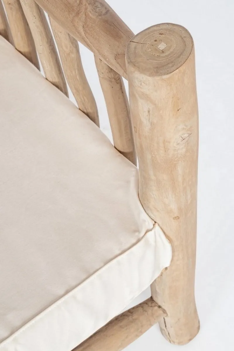New Bizzotto DIVANO CON CUSCINO IN TEAK - SAHEL
