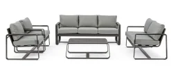Clearance Bizzotto DIVANO IN ALLUMINIO ANTRACITE YK13 - MERRIGAN