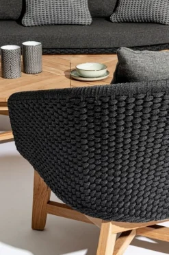 Best Bizzotto DIVANO IN CORDA PER ESTERNO ANTRACITE- COACHELLA