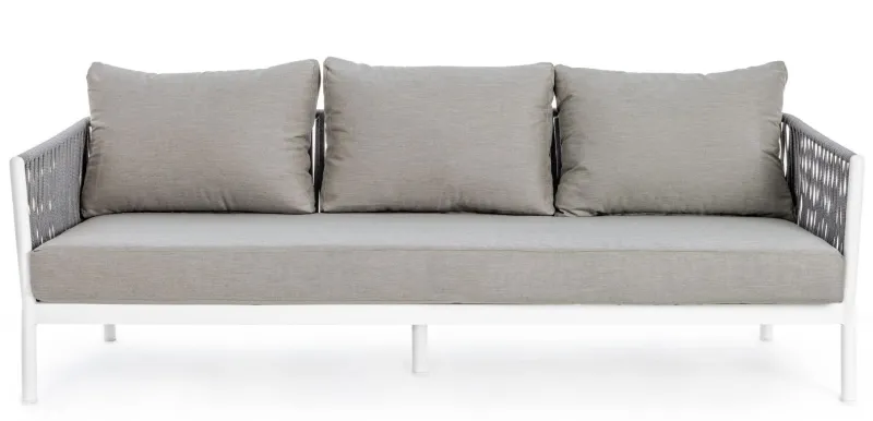 Clearance Bizzotto DIVANO IN CORDA PER ESTERNO BIANCO WG20 - FLORENCIA