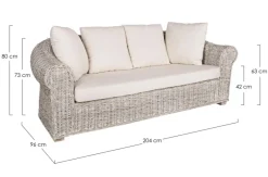 Bizzotto DIVANO IN FIBRE NATURALI - COBA