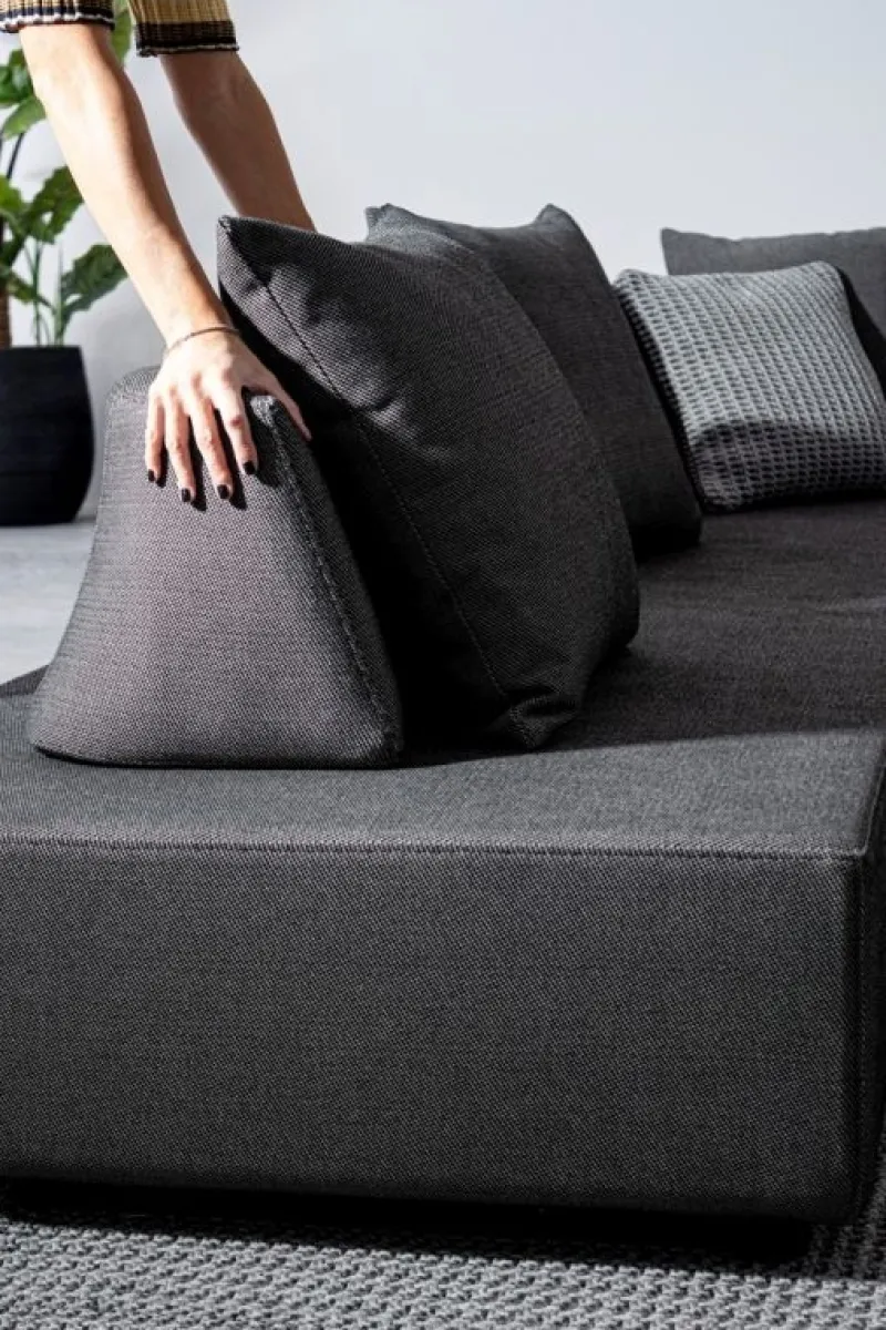 Hot Bizzotto DIVANO IN TESSUTO PER ESTERNO ANTRACITE - PIPER