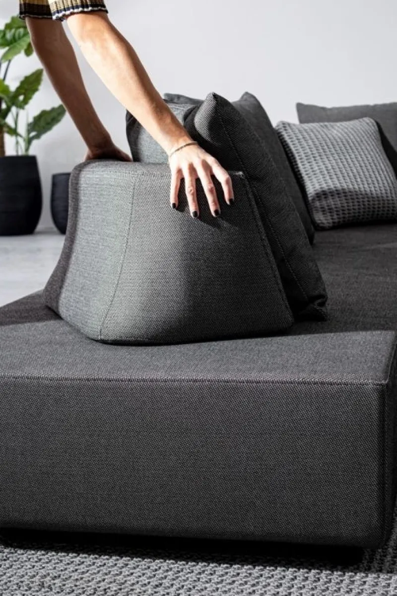 Hot Bizzotto DIVANO IN TESSUTO PER ESTERNO ANTRACITE - PIPER