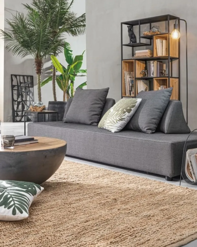 Hot Bizzotto DIVANO IN TESSUTO PER ESTERNO ANTRACITE - PIPER