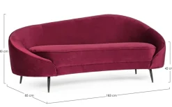 Best Bizzotto DIVANO IN VELLUTO COLOR WINE - SERAPHIN