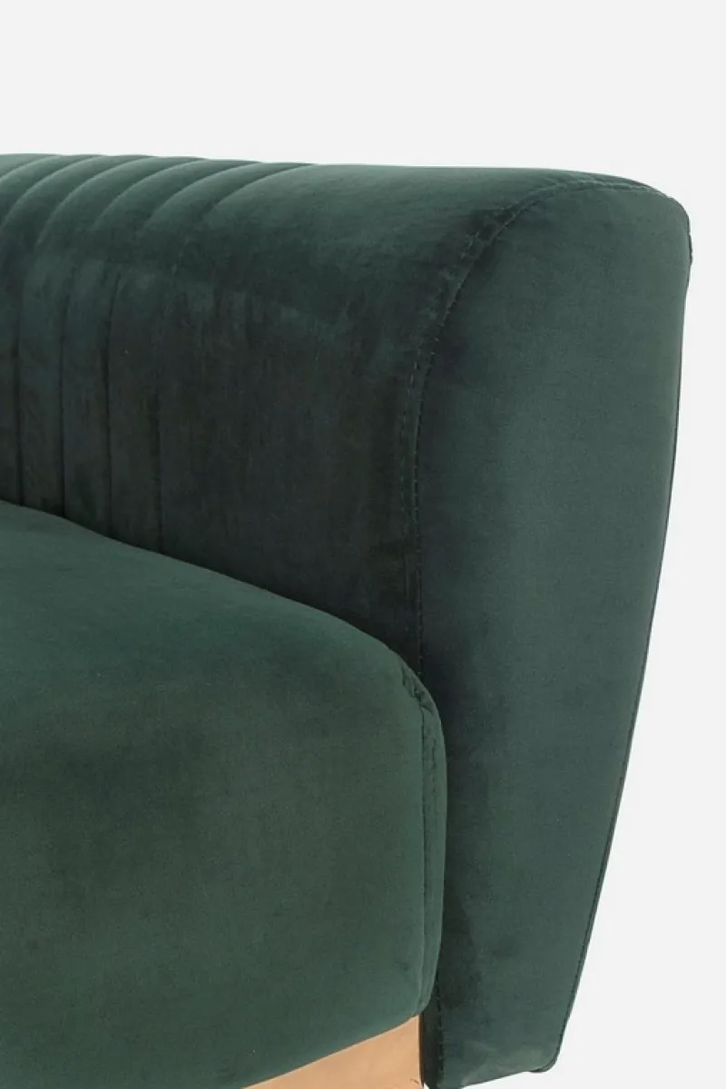 Clearance Bizzotto DIVANO LETTO IN VELLUTO VERDE SCURO - JOHNNY
