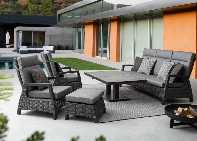 Hot Bizzotto DIVANO RECLINABILE IN ALLUMINIO ANTRACITE JX55 - BRITTON