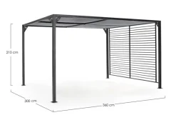 Discount Bizzotto GAZEBO IN ALLUMINIO 3X3.6 ANTRACITE LH32 - NOAH