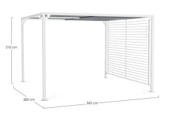 New Bizzotto GAZEBO IN ALLUMINIO 3X3.6 BIANCO LH30 - NOAH