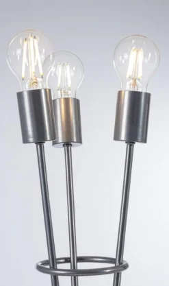 Best Bizzotto LAMPADA TAV. FIACCOLA 3LUCI ARGENTO H45