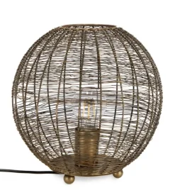 Outlet Bizzotto LAMPADA TAVOLO INAY TONDO DORATO D26