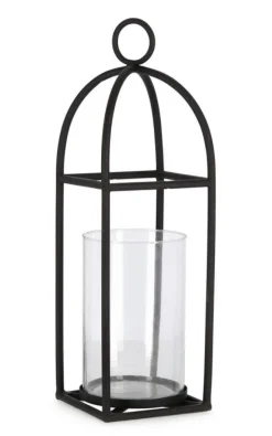 Outlet Bizzotto LANTERNA SIWAN 1M NERO TRASP H48