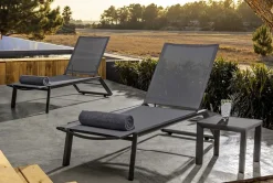 Clearance Bizzotto LETTINO CON RUOTE IN ALLUMINIO ANTRACITE GK52 - CRUISE