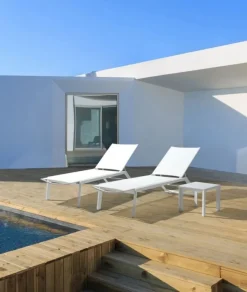 Clearance Bizzotto LETTINO CON RUOTE IN ALLUMINIO BIANCO GK50 - CRUISE