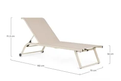 Clearance Bizzotto LETTINO C-RUOTE TAYLOR WHISPER