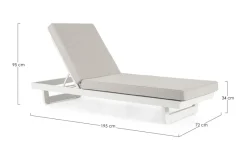 Bizzotto LETTINO IN ALLUMINIO BIANCO WG20 - INFINITY