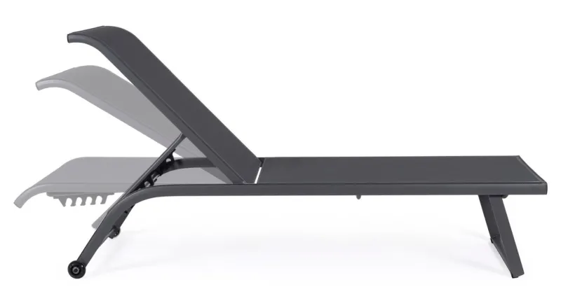 Best Bizzotto LETTINO IN ALLUMINIO CON RUOTE ANTRACITE - TAYLOR