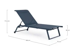 Discount Bizzotto LETTINO IN ALLUMINIO NAVY - TAYLOR