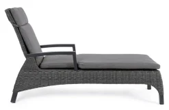 Online Bizzotto LETTINO RECLINABILE CON CUSCINI ANTRACITE JX55 - BRITTON