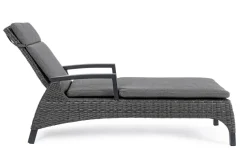 Online Bizzotto LETTINO RECLINABILE CON CUSCINI ANTRACITE JX55 - BRITTON